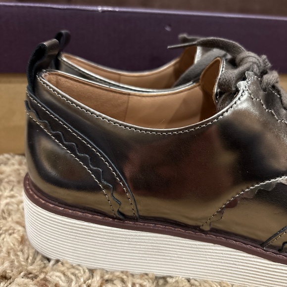 Johnston & Murphy Mitzi Leather Oxfords Bronze Metallic Size 6 - Picture 12 of 14